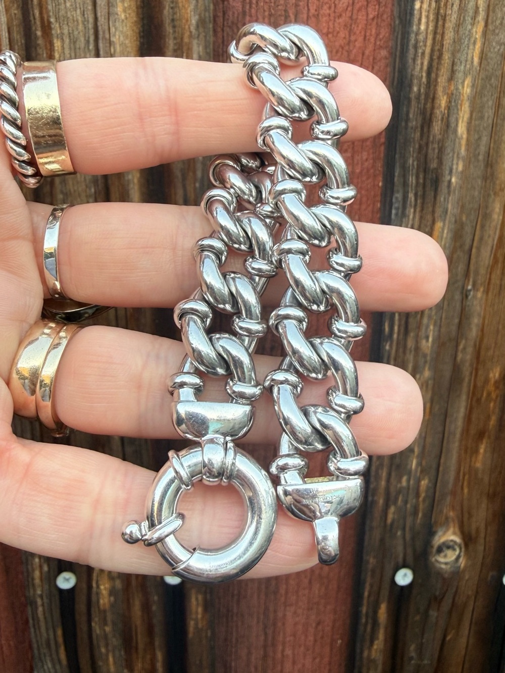 Phillip Gabriel Sterling Silver Chunky Link Bracelet